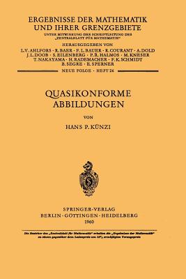 Quasikonforme Abbildungen - K?nzi, H P