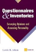 Questionnaires and Inventories: Surveying Opinions and Assessing Personality - Aiken, Lewis R, Dr.