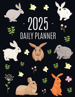 Rabbit Planner 2025: Cute Year Organizer with Bunnies: For an Easy Overview of All Your Appointments! Beautiful Hare Scheduler: January-December (12 Months) - Press, Happy Oak Tree