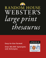 Random House Webster's Large Print Thesaurus - Random House (Editor)