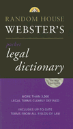 Random House Webster's Pocket Legal Dictionary - Random House