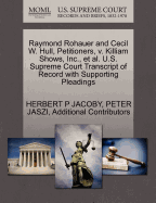 Raymond Rohauer and Cecil W. Hull, Petitioners, V. Killiam Shows, Inc., et al. U.S. Supreme Court Transcript of Record with Supporting Pleadings