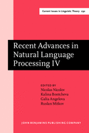 Recent Advances in Natural Language Processing IV: Selected Papers from Ranlp 2005