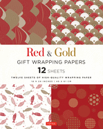 Red & Gold Gift Wrapping Papers: 12 Sheets of High-Quality 18 X 24 Inch Wrapping Paper