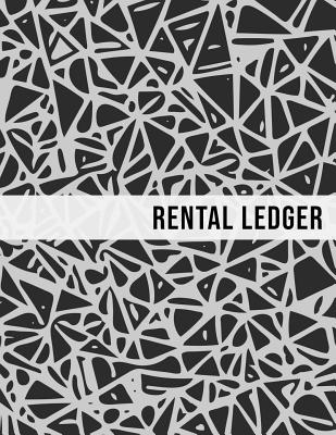 Rental Ledger: Black Gray Geometry Pattern Tenancy Property Lease Accounting Tracker Notebook - Planner, Blueprint