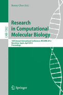 Research in Computational Molecular Biology: 16th Annual International Conference, Recomb 2012, Barcelona, Spain, April 21-24, 2012. Proceedings