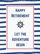 Retirement book to sign (Hardcover): Happy Retirement Guest Book, thank you book to sign, leaving work book to sign, Guestbook for retirement, message book, memory book, keepsake, retirement book to sign, nautical retirement guestbook, let the...