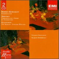 Rimsky-Korsakov: Scheherazade; Arensky: Variations on a theme of Tchaikovsky; Glazunov: The Seasons; Concert Waltzes - John Georgiadis (violin)