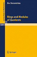 Rings and Modules of Quotients - Stenstrm, B