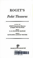 Roget's Pocket Thesaurus - Roget, Peter Mark, M.D.
