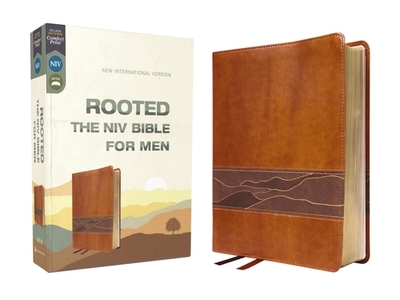 Rooted: The NIV Bible for Men, Leathersoft, Brown, Comfort Print - Livingstone Corporation (Editor), and Zondervan