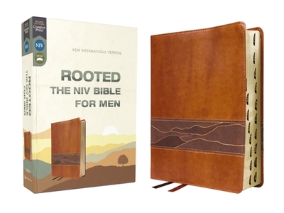 Rooted: The NIV Bible for Men, Leathersoft, Brown, Thumb Indexed, Comfort Print - Livingstone Corporation (Editor), and Zondervan