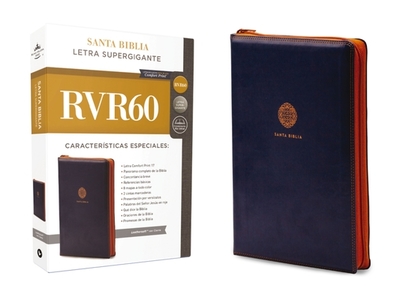 Rvr60, Santa Biblia, Letra Supergigante, Leathersoft, Azul, Con Cierre, Comfort Print - Rvr 1960- Reina Valera 1960