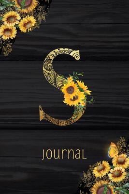 S Journal: Sunflower Journal, Monogram Letter S Blank Lined Diary with Interior Pages Decorated With More Sunflowers. - Love Press, Flower