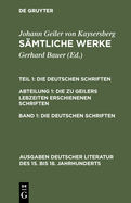 S?mtliche Werke, Band 1, Die deutschen Schriften