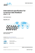 S5000F, International specification for in-service data feedback, Issue 3.0 (Part 1/2): S-Series 2021 Block Release