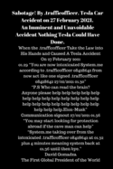 Sabotage! By .trafficofficer. Tesla Car Accident on 27 February 2021.: An Imminent And Unavoidable Accident Nothing Tesla Could Have Done.
