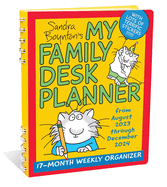 Sandra Boynton's My Family Desk Planner 17-Month 2023-2024 Weekly/Monthly Organi