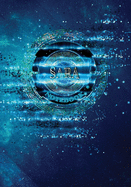 Sara Notebook: Art Deco - 7"X10" Blue Spiritual Cosmic Composition Book