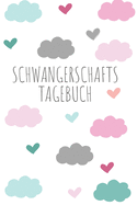 Schwangerschaftstagebuch: 120 Seiten starkes liniertes Tagebuch ca. A5 Format fr die Schwangerschaft im sem Wlkchen Look.