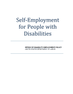 Self-Employment for People with Disabilities