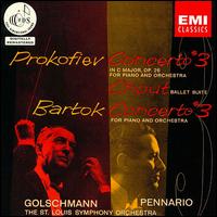 Serge Prokofiev: Piano Concerto No. 3 in C major; Chout Ballet Suite; Bela Bartok: Piano Concerto No. 3 - Leonard Pennario (piano); St. Louis Symphony Orchestra; Vladimir Golschmann (conductor)