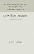 Sir William Davenant: Poet Venturer, 166-1668