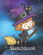 Sketcbook: Halloween Notebook for Drawing, Practice Drawing, Paint, Write -110 Pages, 8.5 x 11"-
