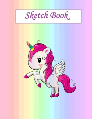 Sketch Book: Unicorn Sketchbook, 8.5" x 11", 110 blank pages - Nine Muses