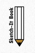 Sketch-It Book: Chunky White Pencil, 6x9 white covers, Journal For All Ages, Blank Drawing Pad, Durable Soft Cover, Notebook, Diary, Coloring Book.