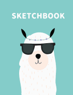 Sketchbook: A Cute llama Kawaii Sketchbook for Kids: 100 Pages of 8.5x11 Blank Paper for Drawing, Doodling or Sketching