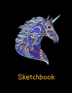 Sketchbook: Blank Sketchbook for Kids, Boys and Girls, Doodle, Draw and Sketch (Unicorn)