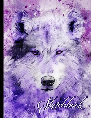 Sketchbook: Wolf Themed Personalized Artist Book - Soft Cover Blank Sketch Pad Tablet - 8.5" x 11", 108 pages - Gifts for Kids Girls Boys Teens Adults - for Drawing Painting Charcoal Ink - Publishing, Sketchbook Wolf