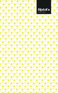 Sketch'n Lifestyle Sketchbook, (Traingle Dots Pattern Print), 6 x 9 Inches, 102 Sheets (Pink)