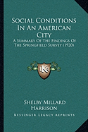Social Conditions In An American City: A Summary Of The Findings Of The Springfield Survey (1920)
