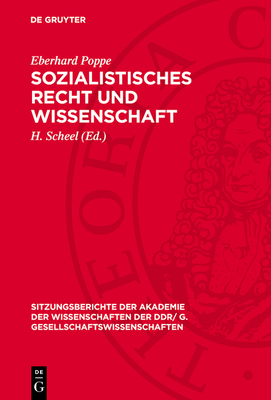 Sozialistisches Recht und Wissenschaft - Poppe, Eberhard