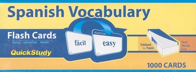 Spanish Vocabulary Flash Cards - Barcharts