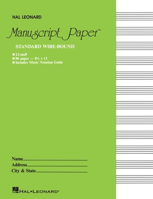 Standard Wirebound Manuscript Paper (Green Cover) - Hal Leonard Corp (Creator)