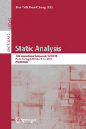Static Analysis: 26th International Symposium, SAS 2019, Porto, Portugal, October 8-11, 2019, Proceedings