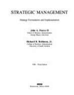 Strategic Management: Strategy Formulation and Implementation