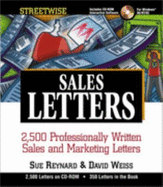 Streetwise Sales Letters W/CD - Reynard, Sue