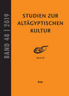 Studien Zur Altagyptischen Kultur Band 48 (2019)