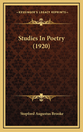 Studies in Poetry (1920)