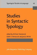 Studies in Syntactic Typology