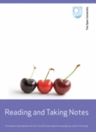 Study Skills: Reading and Taking Notes