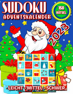 Sudoku Adventskalender 2023: Weihnachtlicher Rtsel fr Erwachsene. Leicht bis Schwer in Groer Schrift mit Lsungen. Weihnachten Geschenk.