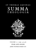 Summa Theologiae: Volume 21, Fear and Anger: 1a2ae. 40-48