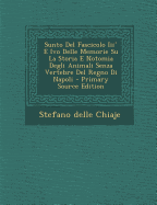 Sunto Del Fascicolo Iii? E Ivo Delle Memorie Su La Storia E Notomia Degli Animali Senza Vertebre Del Regno Di Napoli