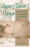 Superfluous Things: Material Culture and Social Status in Early Modern China