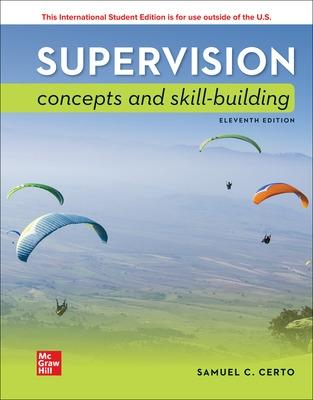 Supervision: Concepts and Skill-Building ISE - Certo, Samuel